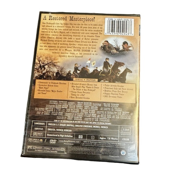 NEW! MAJOR DUNDEE Charlton Heston James Coburn restored masterpiece NWT DVD - Picture 2 of 4